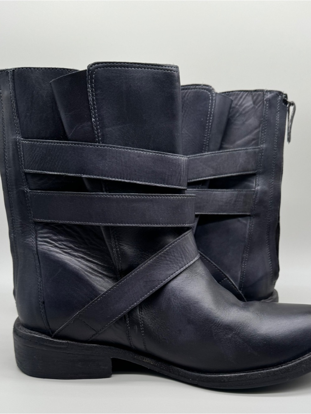 Free People Sunbelt Santa Fe Leather Moto Boots Size 41 - Picture 9 of 13